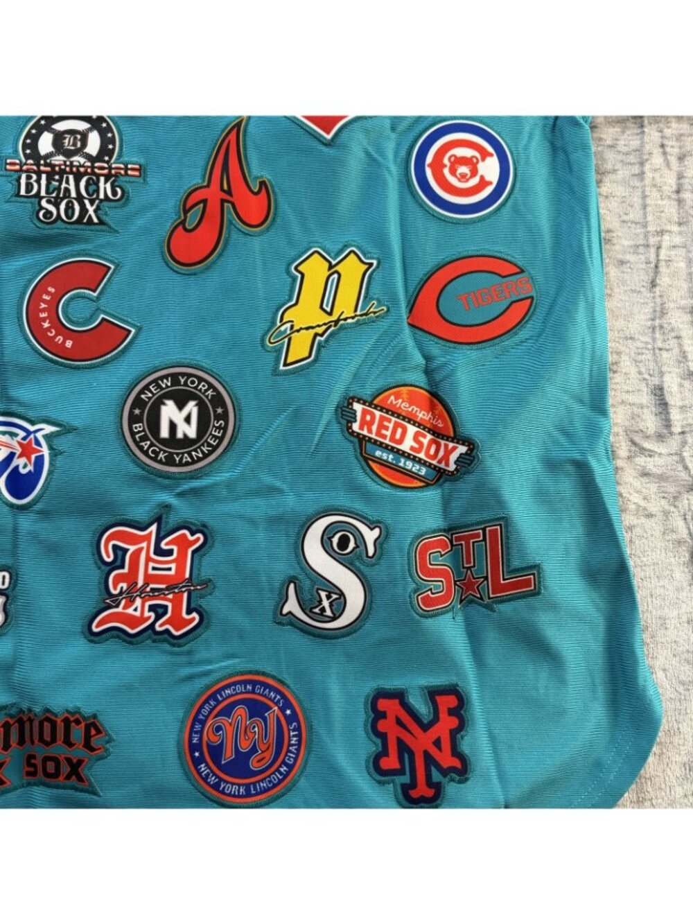 Headgear Classics Negro League Collection Collage Jersey Teal Size L NWT - Picture 10 of 16